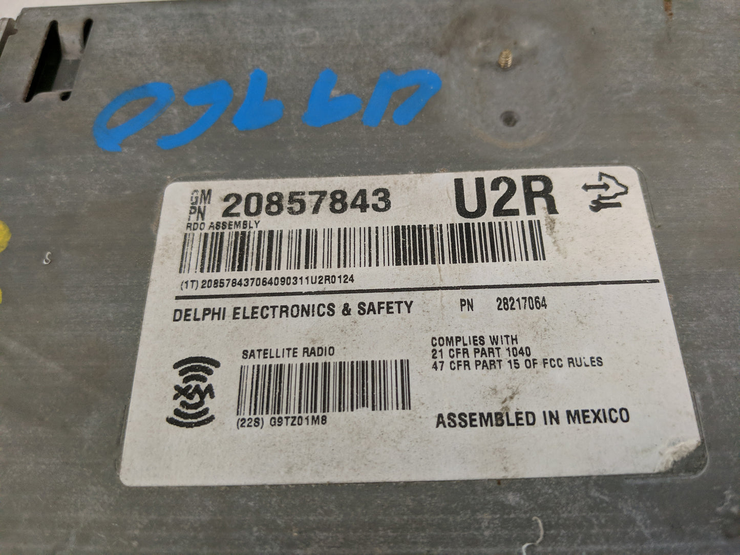 2009-2014 Cadillac Cts Radio AM FM Cd Player Receiver Replacement P/N:20857843 Fits Fits 2009 2010 2011 2012 2013 2014 OEM U