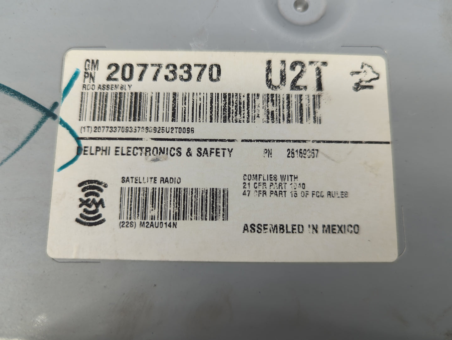 2008-2012 Cadillac Cts Radio AM FM Cd Player Receiver Replacement P/N:20773370 Fits Fits 2008 2009 2010 2011 2012 OEM Used A