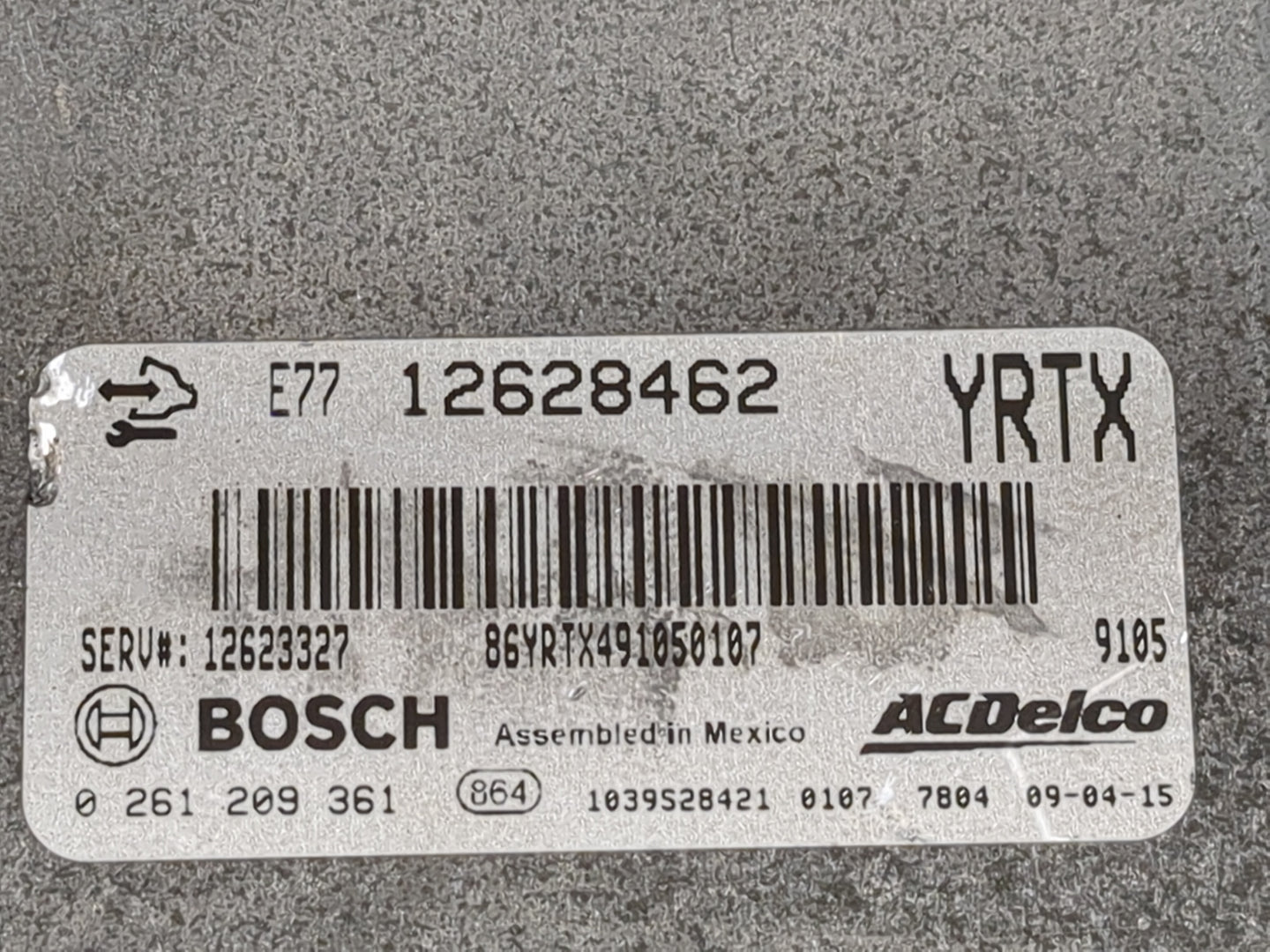 2008-2009 Cadillac Cts PCM Engine Control Computer ECU ECM PCU OEM P/N:0 261 209 361 12628462 Fits Fits 2008 2009 OEM Used A