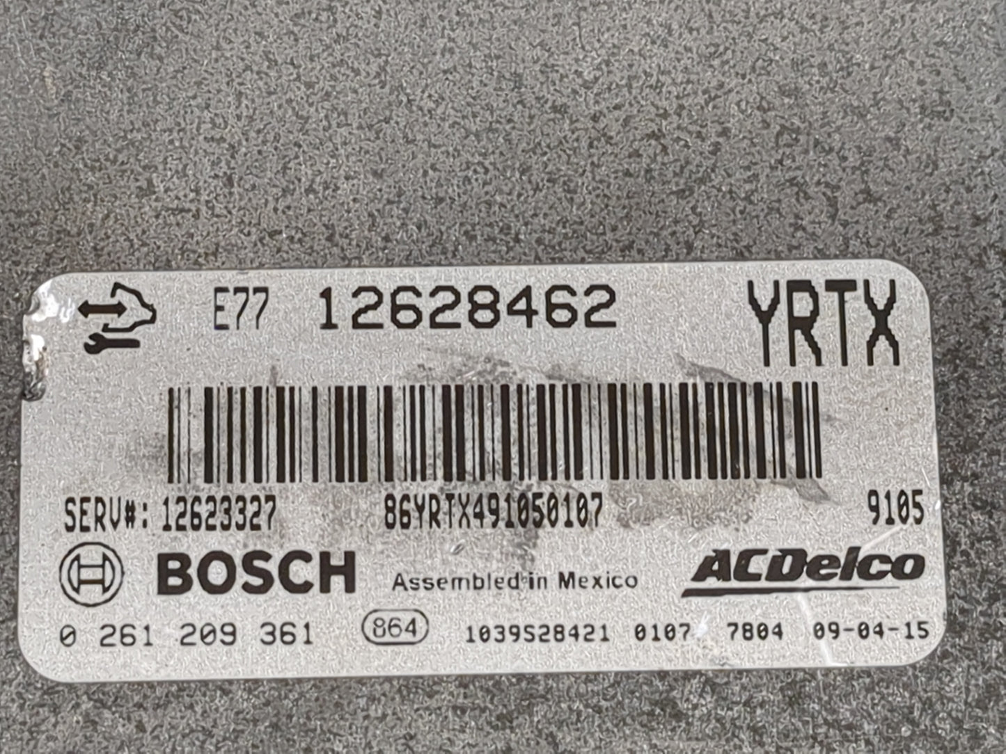 2008-2009 Cadillac Cts PCM Engine Control Computer ECU ECM PCU OEM P/N:0 261 209 361 12628462 Fits Fits 2008 2009 OEM Used A