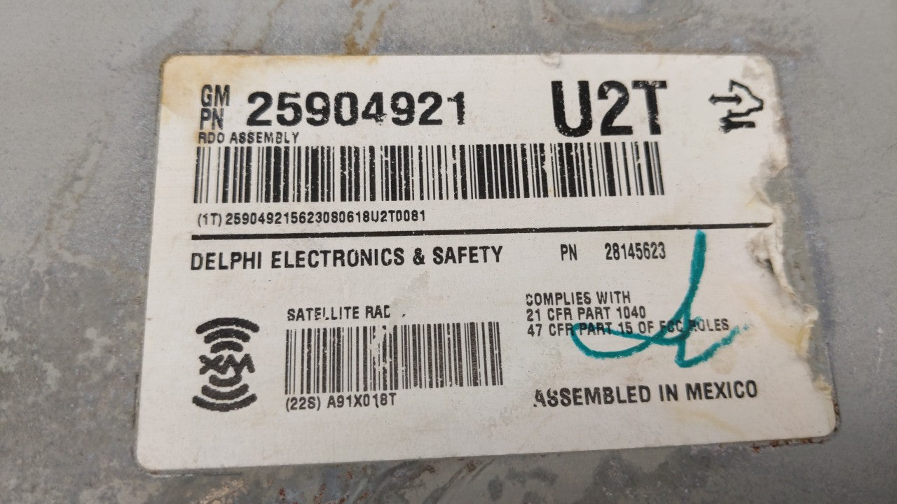 2008-2010 Cadillac Cts Am Fm Cd Player Radio Receiver - Oemusedautoparts1.com