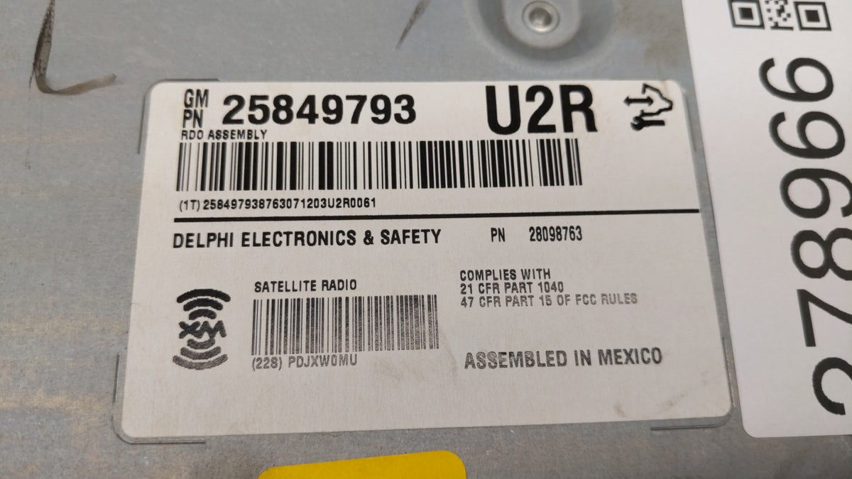 2008-2010 Cadillac Cts Am Fm Cd Player Radio Receiver 278966 - Oemusedautoparts1.com