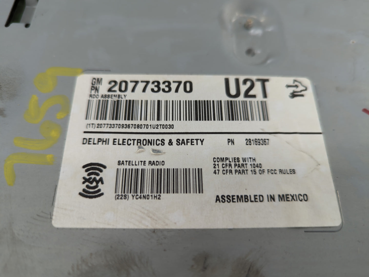 2008-2014 Cadillac Cts Radio AM FM Cd Player Receiver Replacement P/N:20773370 20953630 Fits OEM Used Auto Parts - Oemusedau