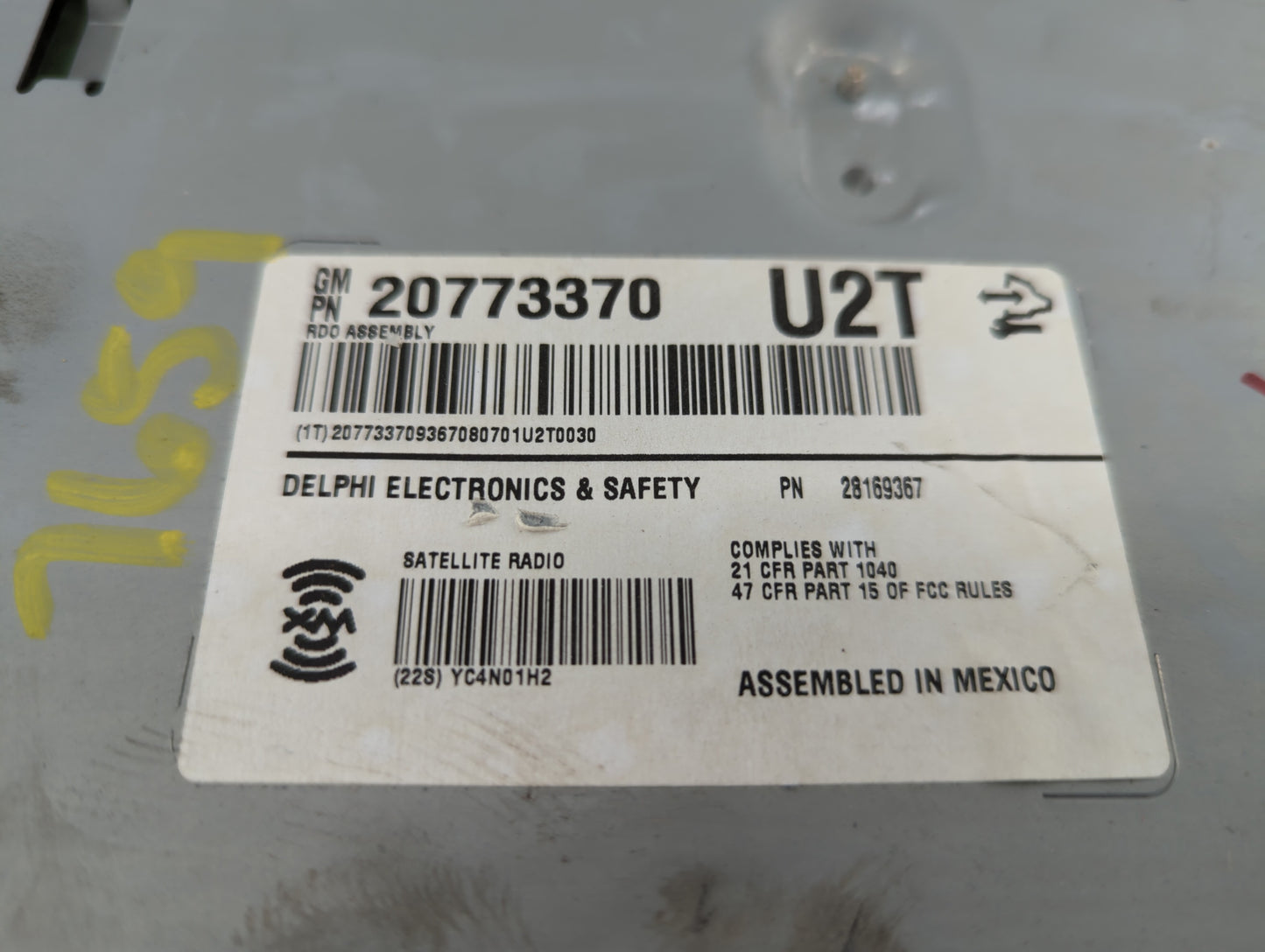 2008-2014 Cadillac Cts Radio AM FM Cd Player Receiver Replacement P/N:20773370 20953630 Fits OEM Used Auto Parts - Oemusedau