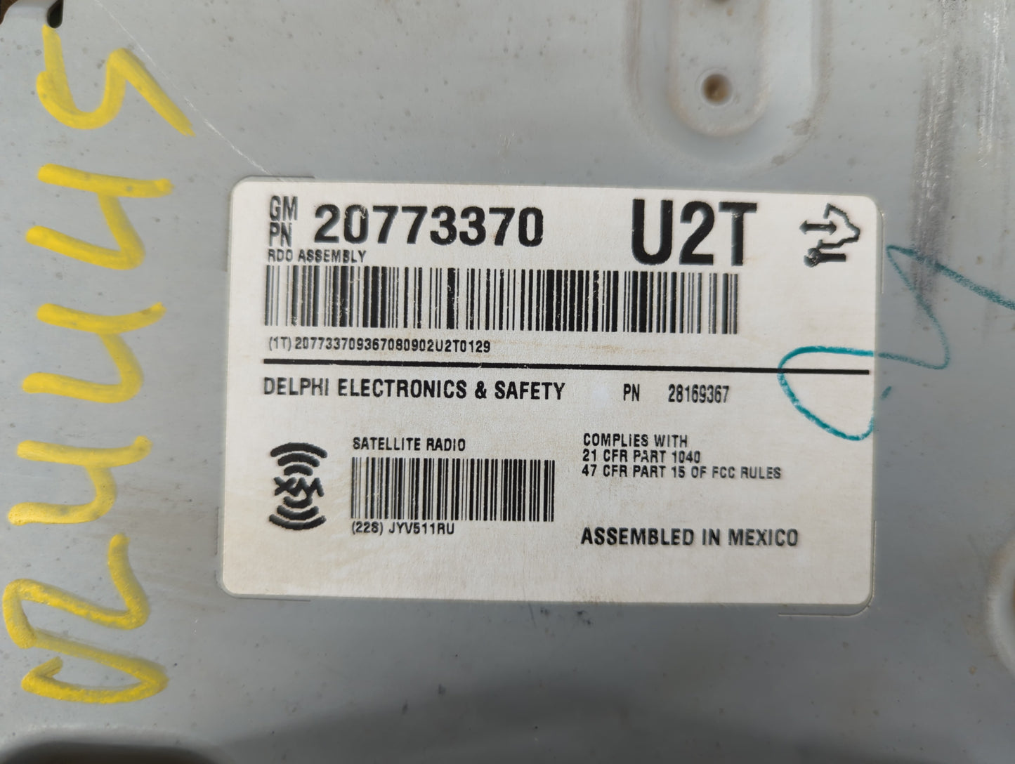 2008-2014 Cadillac Cts Am Fm Cd Player Radio Receiver 554481 - Oemusedautoparts1.com