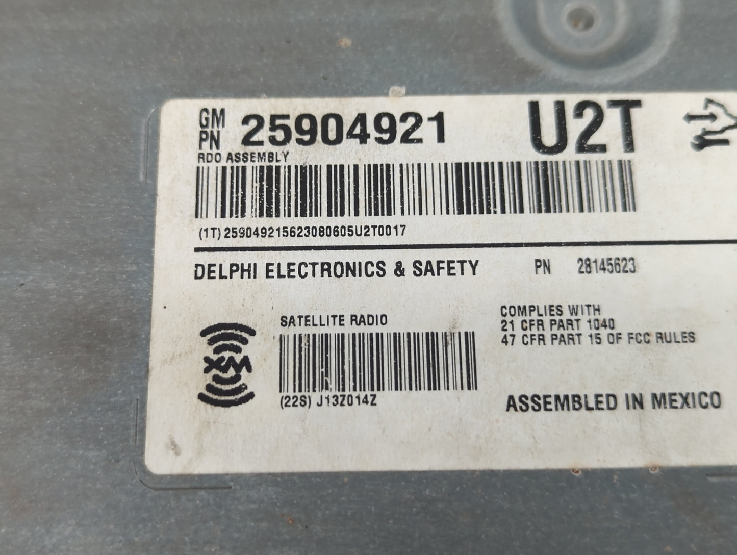 2008-2014 Cadillac Cts Radio AM FM Cd Player Receiver Replacement P/N:25904921 Fits Fits 2008 2009 2010 2011 2012 2013 2014 