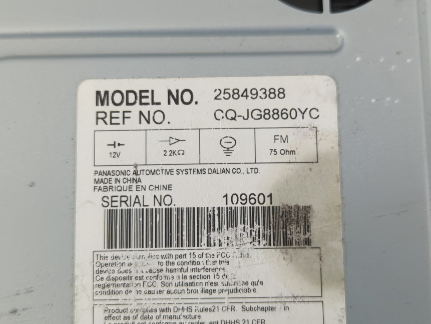 2007-2009 Cadillac Dts Am Fm Cd Player Radio Receiver - Oemusedautoparts1.com