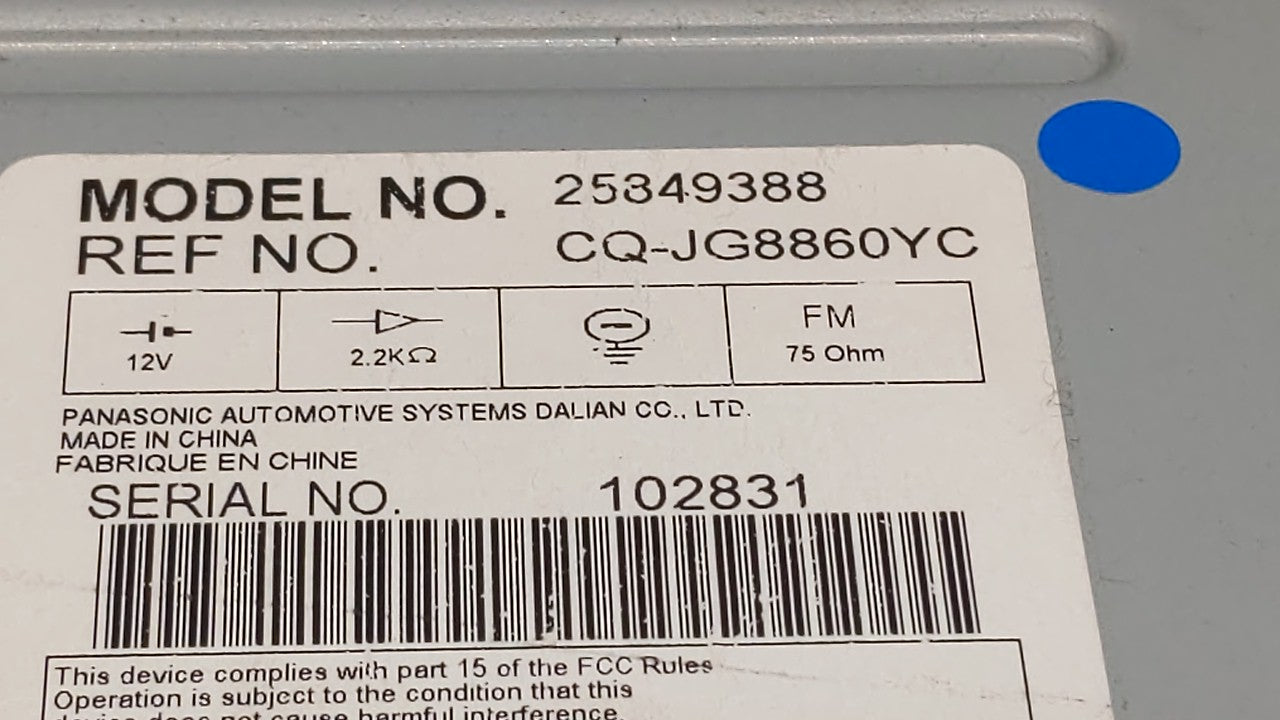 2009-2009 Cadillac Srx Am Fm Cd Player Radio Receiver - Oemusedautoparts1.com