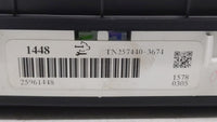 2009 Cadillac Srx Instrument Cluster Speedometer Gauges P/N:25810140 25961448, 25904017, 25961448 Fits Fits 2008 OEM Used Au