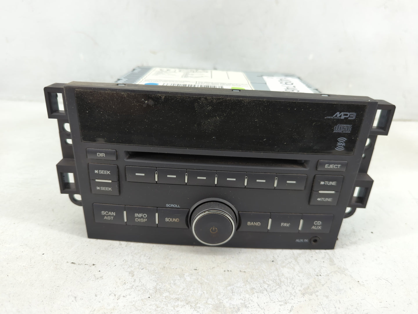 2009-2010 Chevrolet Aveo Radio AM FM Cd Player Receiver Replacement P/N:96 989 874 Fits Fits 2009 2010 OEM Used Auto Parts -