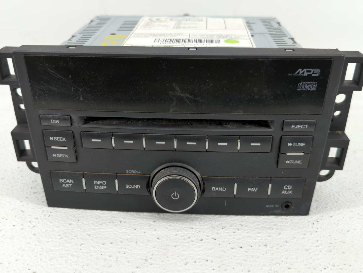 2009-2010 Chevrolet Aveo Radio AM FM Cd Player Receiver Replacement P/N:96 989 873 95 981 814, 95 961 414 Fits Fits 2009 201