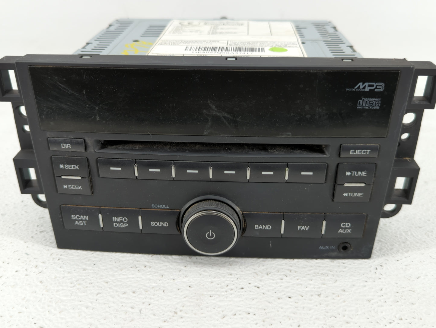 2009-2010 Chevrolet Aveo Radio AM FM Cd Player Receiver Replacement P/N:96 989 873 95 981 814, 95 961 414 Fits Fits 2009 201