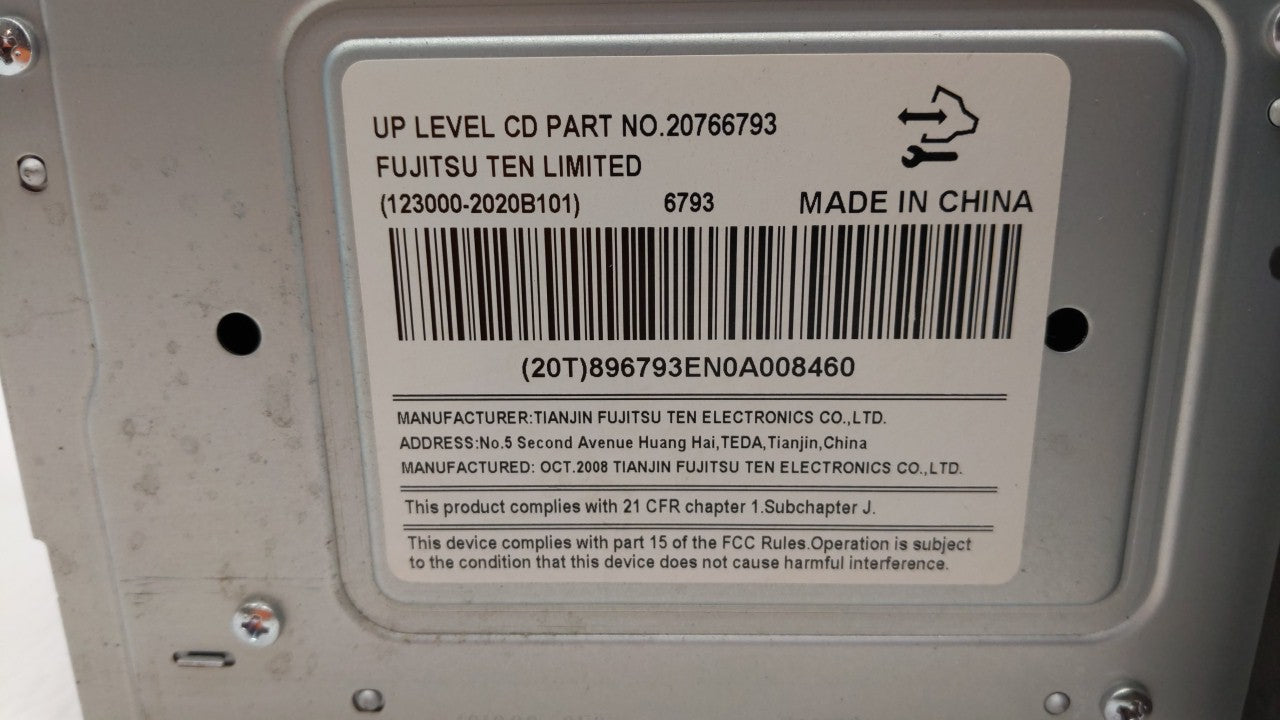 2009 Chevrolet Equinox Radio AM FM Cd Player Receiver Replacement P/N:20766793 Fits OEM Used Auto Parts - Oemusedautoparts1.