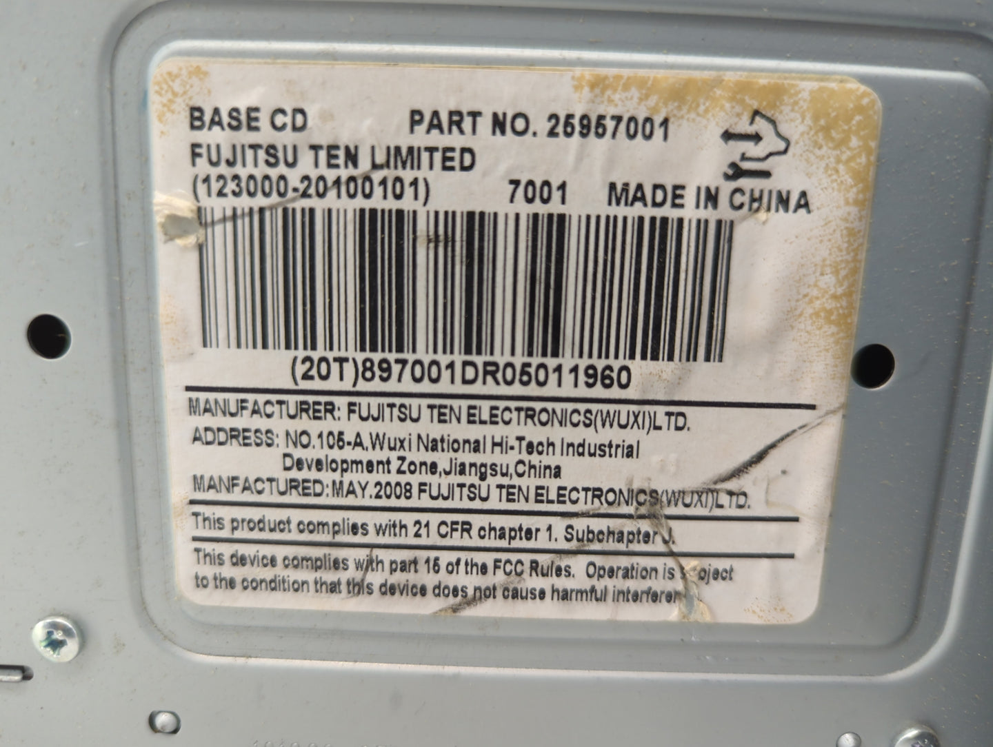 2009 Chevrolet Equinox Radio AM FM Cd Player Receiver Replacement P/N:25957001 Fits OEM Used Auto Parts - Oemusedautoparts1.