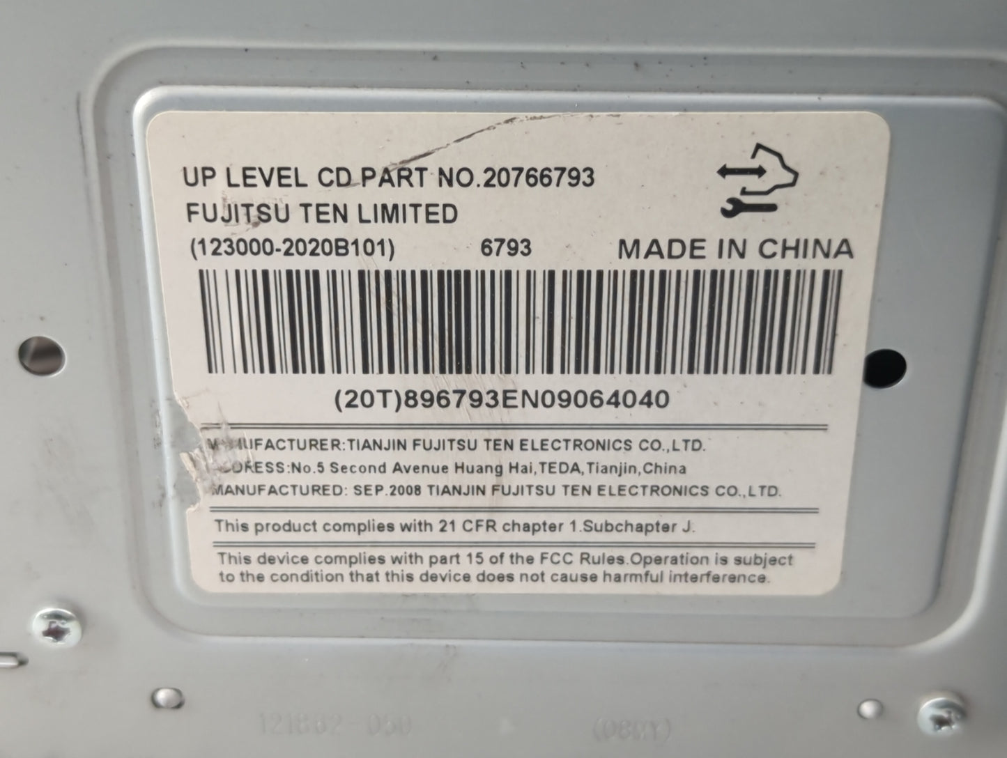 2009 Chevrolet Equinox Radio AM FM Cd Player Receiver Replacement P/N:2076693 Fits OEM Used Auto Parts - Oemusedautoparts1.c