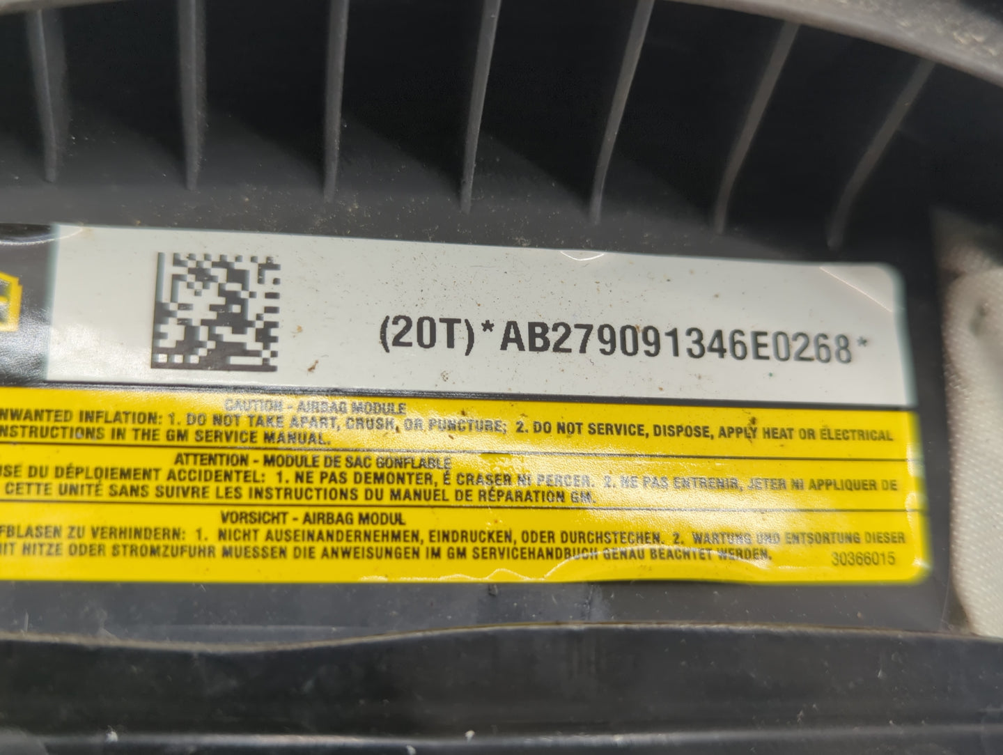 2007-2009 Chevrolet Equinox Air Bag Driver Left Steering Wheel Mounted P/N:BAM-PT1-1104~181511942LKQ BAM-PT1-1104 Fits OEM U