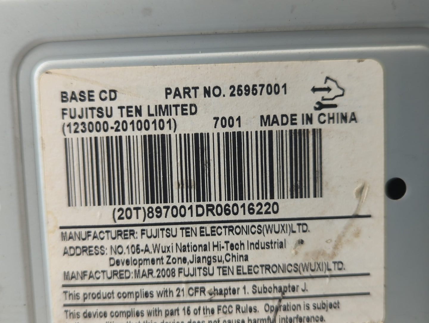 2009 Chevrolet Equinox Radio AM FM Cd Player Receiver Replacement P/N:25957001 Fits OEM Used Auto Parts - Oemusedautoparts1.