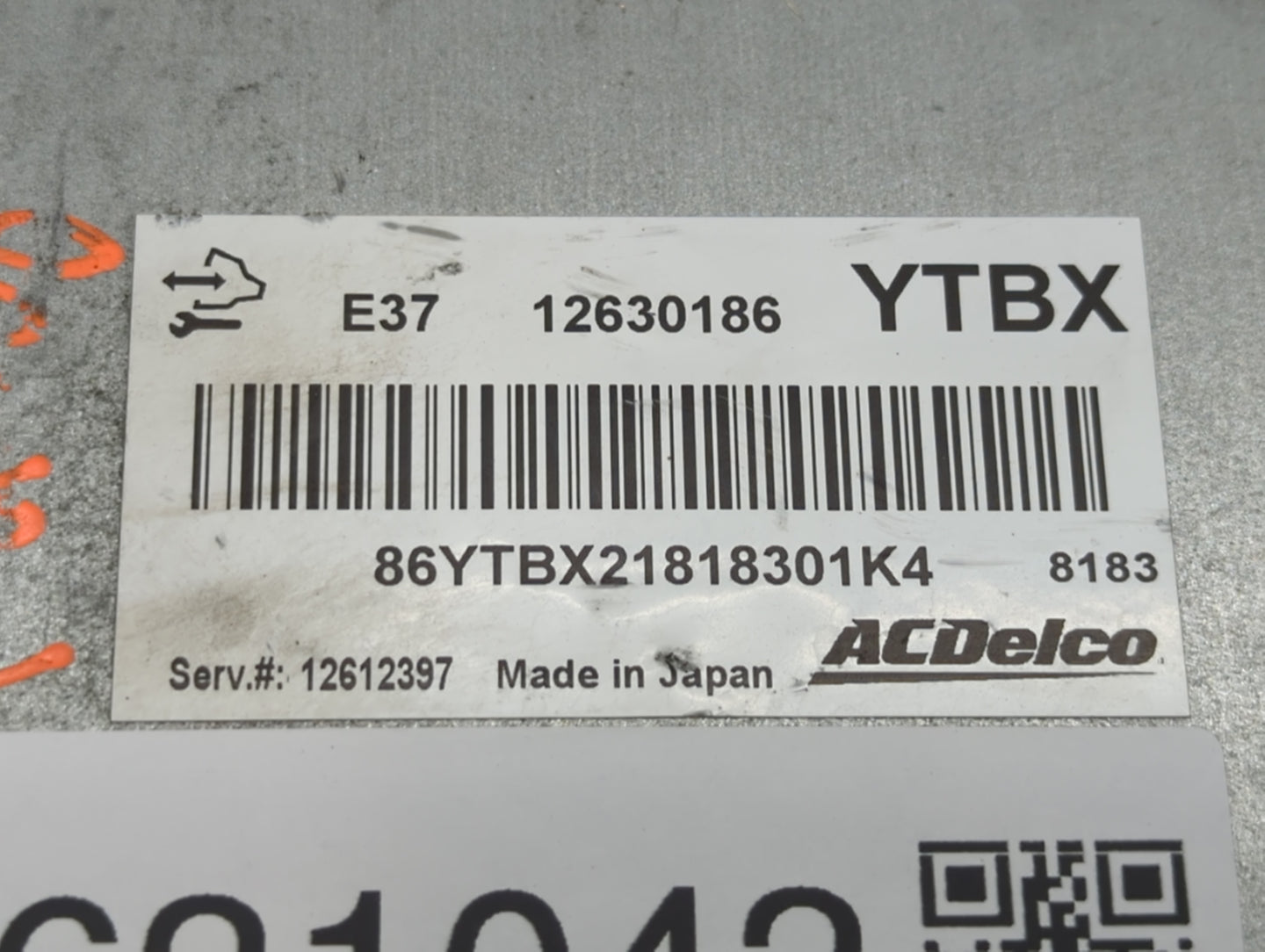 2007-2011 Chevrolet Hhr PCM Engine Control Computer ECU ECM PCU OEM P/N:12630186 E37 12630186 Fits OEM Used Auto Parts - Oem