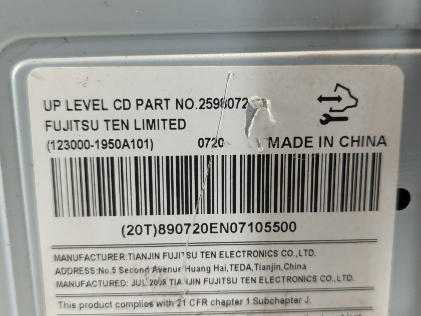 2009 Chevrolet Impala Radio AM FM Cd Player Receiver Replacement P/N:2598072 Fits OEM Used Auto Parts - Oemusedautoparts1.co