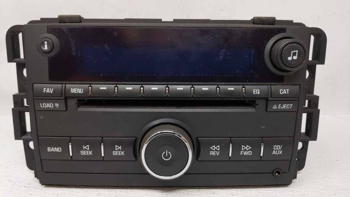2009 Chevrolet Impala Radio AM FM Cd Player Receiver Replacement P/N:20756284 20756284 OEM Used Auto Parts - Oemusedautopart