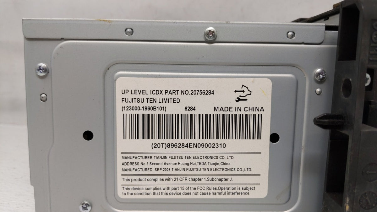 2009 Chevrolet Impala Radio AM FM Cd Player Receiver Replacement P/N:20756284 20756284 OEM Used Auto Parts - Oemusedautopart