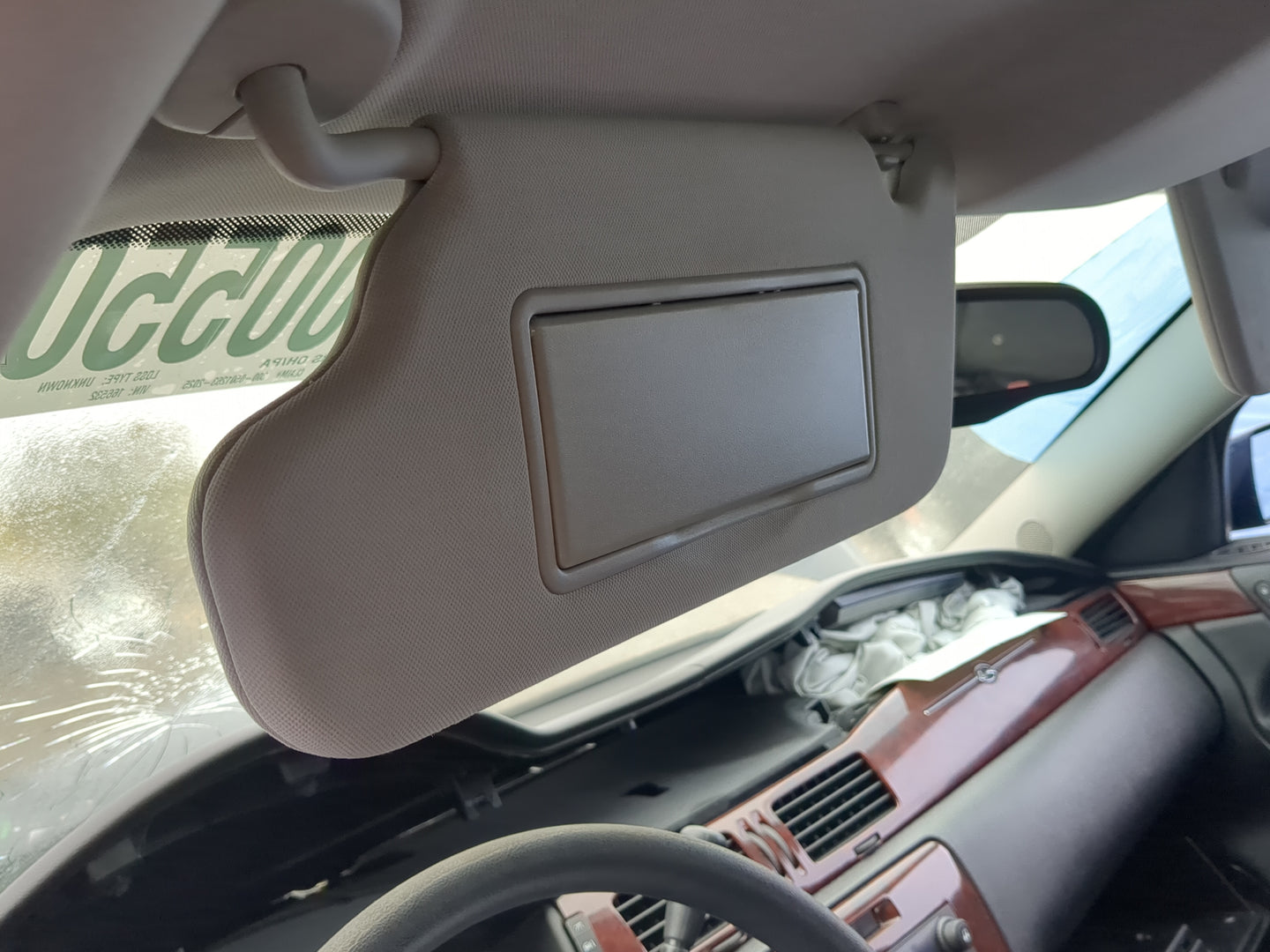 2006-2016 Chevrolet Impala Sun Visor Shade Replacement Driver Left Mirror Fits OEM Used Auto Parts - Oemusedautoparts1.com