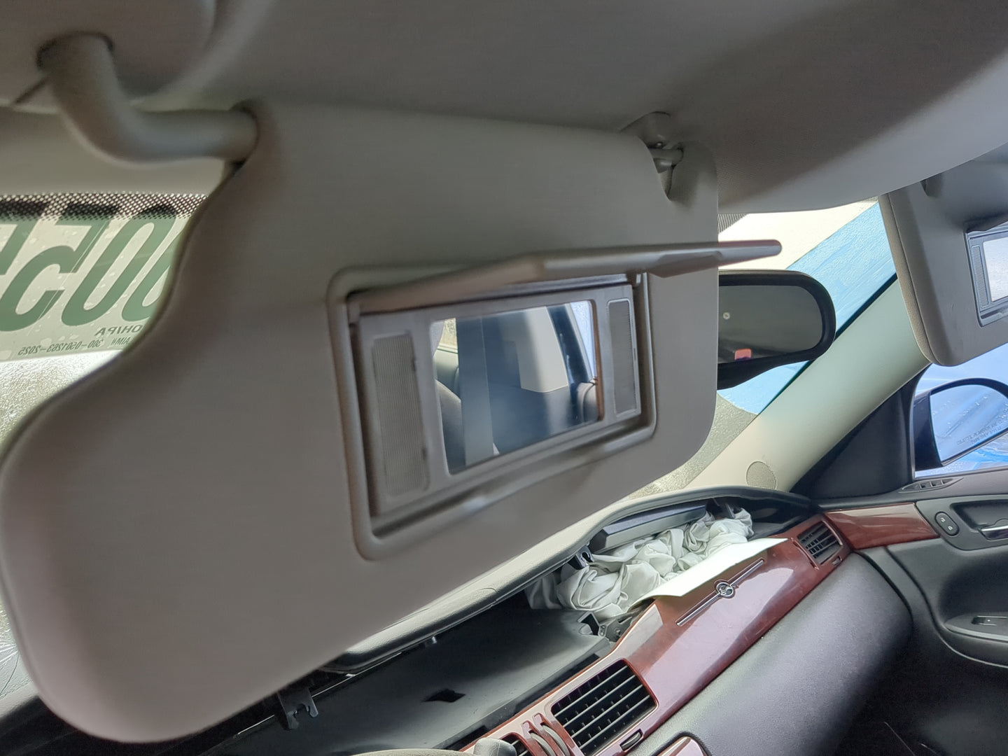 2006-2016 Chevrolet Impala Sun Visor Shade Replacement Driver Left Mirror Fits OEM Used Auto Parts - Oemusedautoparts1.com