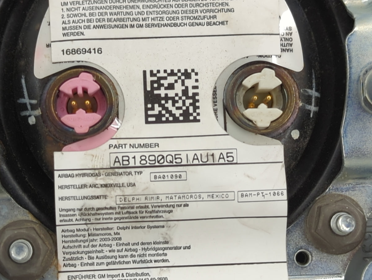2009 Chevrolet Impala Air Bag Driver Left Steering Wheel Mounted Black - Oemusedautoparts1.com