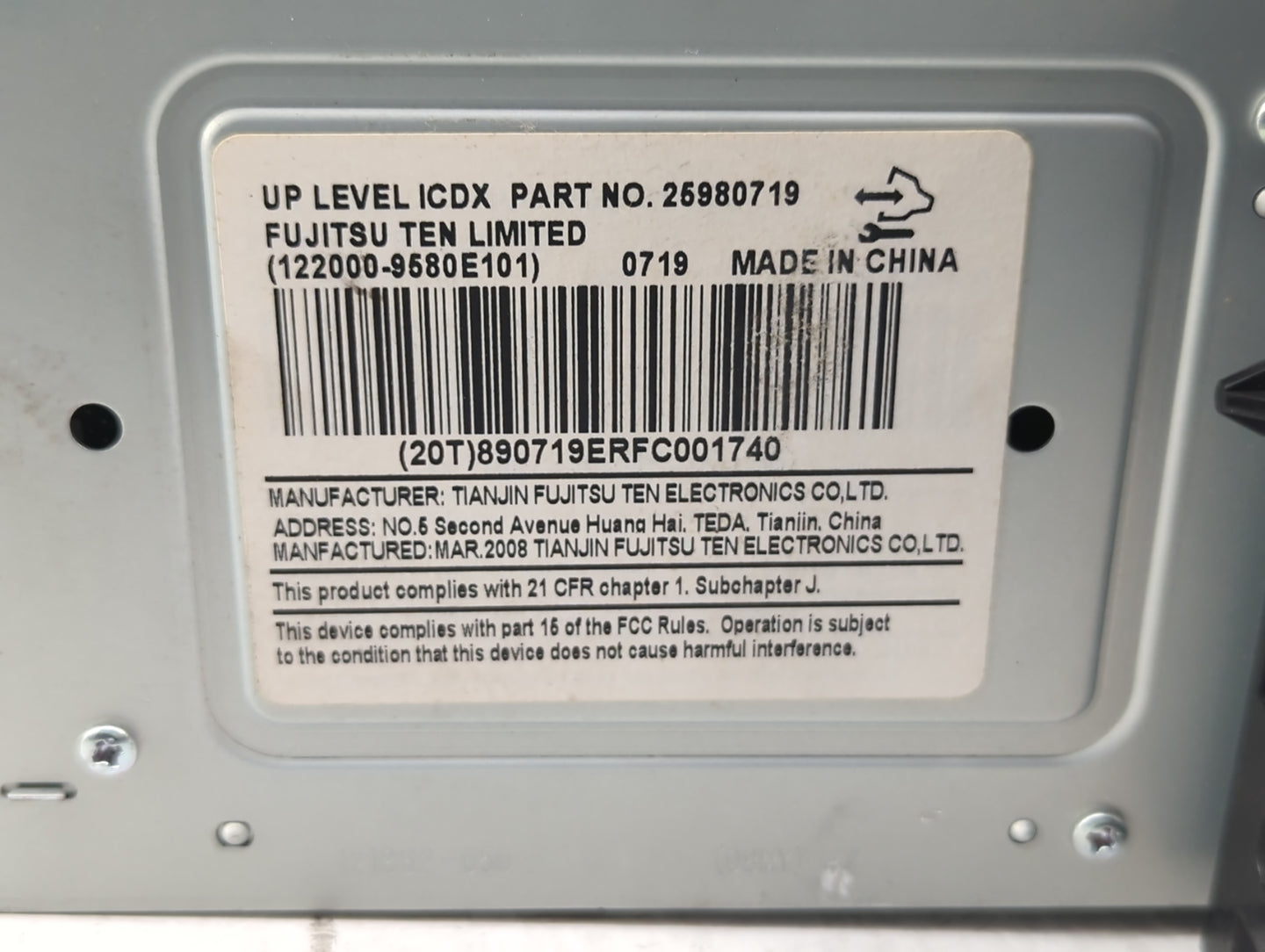 2009 Chevrolet Impala Radio AM FM Cd Player Receiver Replacement P/N:25980719 Fits OEM Used Auto Parts - Oemusedautoparts1.c