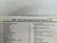2009 Chevrolet Impala Owners Manual Book Guide P/N:25783631 OEM Used Auto Parts - Oemusedautoparts1.com