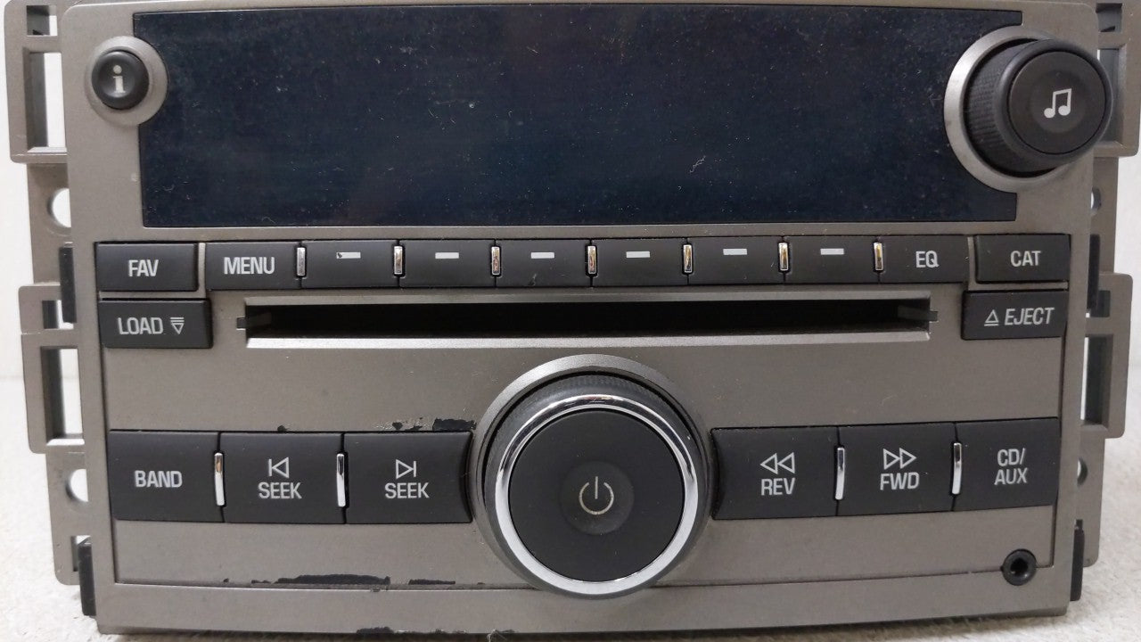 2009 Chevrolet Malibu Radio AM FM Cd Player Receiver Replacement Fits OEM Used Auto Parts - Oemusedautoparts1.com