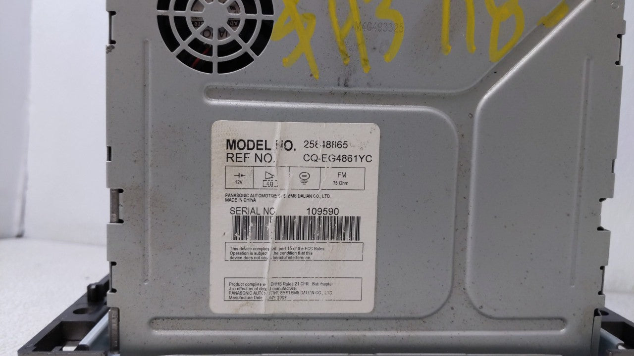 2009 Chevrolet Malibu Radio AM FM Cd Player Receiver Replacement Fits OEM Used Auto Parts - Oemusedautoparts1.com