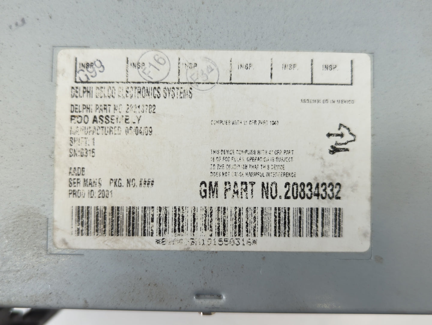 2009-2012 Chevrolet Malibu Am Fm Cd Player Radio Receiver - Oemusedautoparts1.com