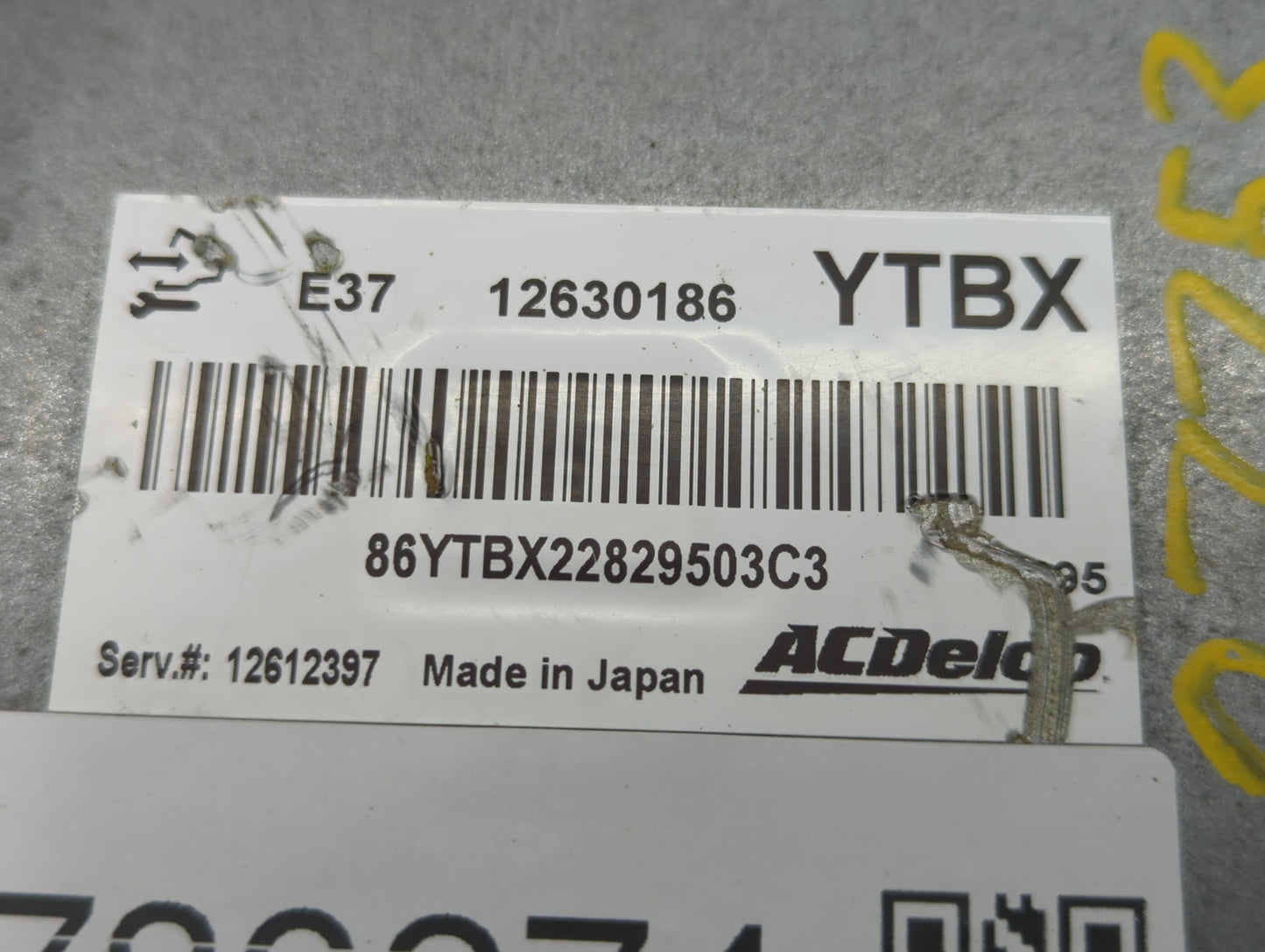 2007-2012 Chevrolet Malibu PCM Engine Control Computer ECU ECM PCU OEM P/N:12630186 E37 Fits Fits 2007 2008 2009 2010 2011 2