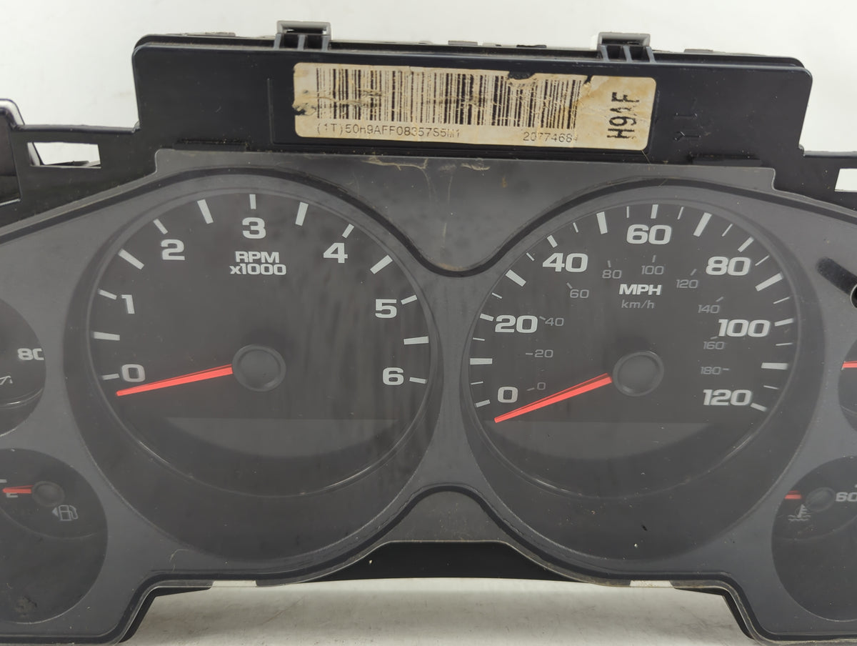 2009 Chevrolet Silverado 1500 Instrument Cluster Speedometer Gauges P/N:28170267 Miles:166K Fits OEM Used Auto Parts - Oemus