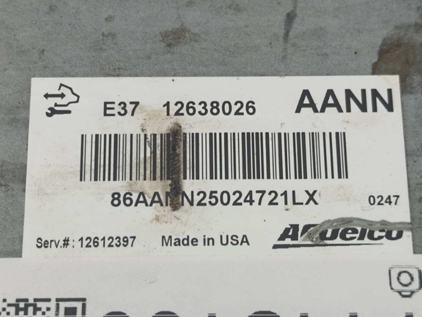 2007-2009 Chevrolet Silverado 1500 PCM Engine Control Computer ECU ECM PCU OEM P/N:12638026 Fits OEM Used Auto Parts - Oemus