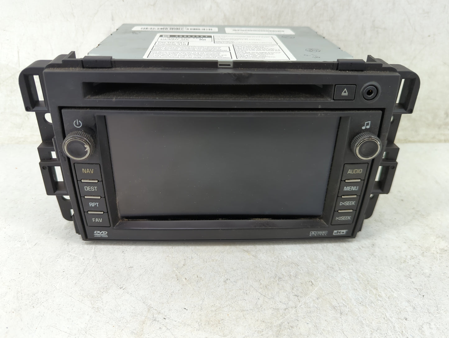 2009 Chevrolet Tahoe Radio AM FM Cd Player Receiver Replacement P/N:20862567 DW468100-6601 Fits OEM Used Auto Parts - Oemuse