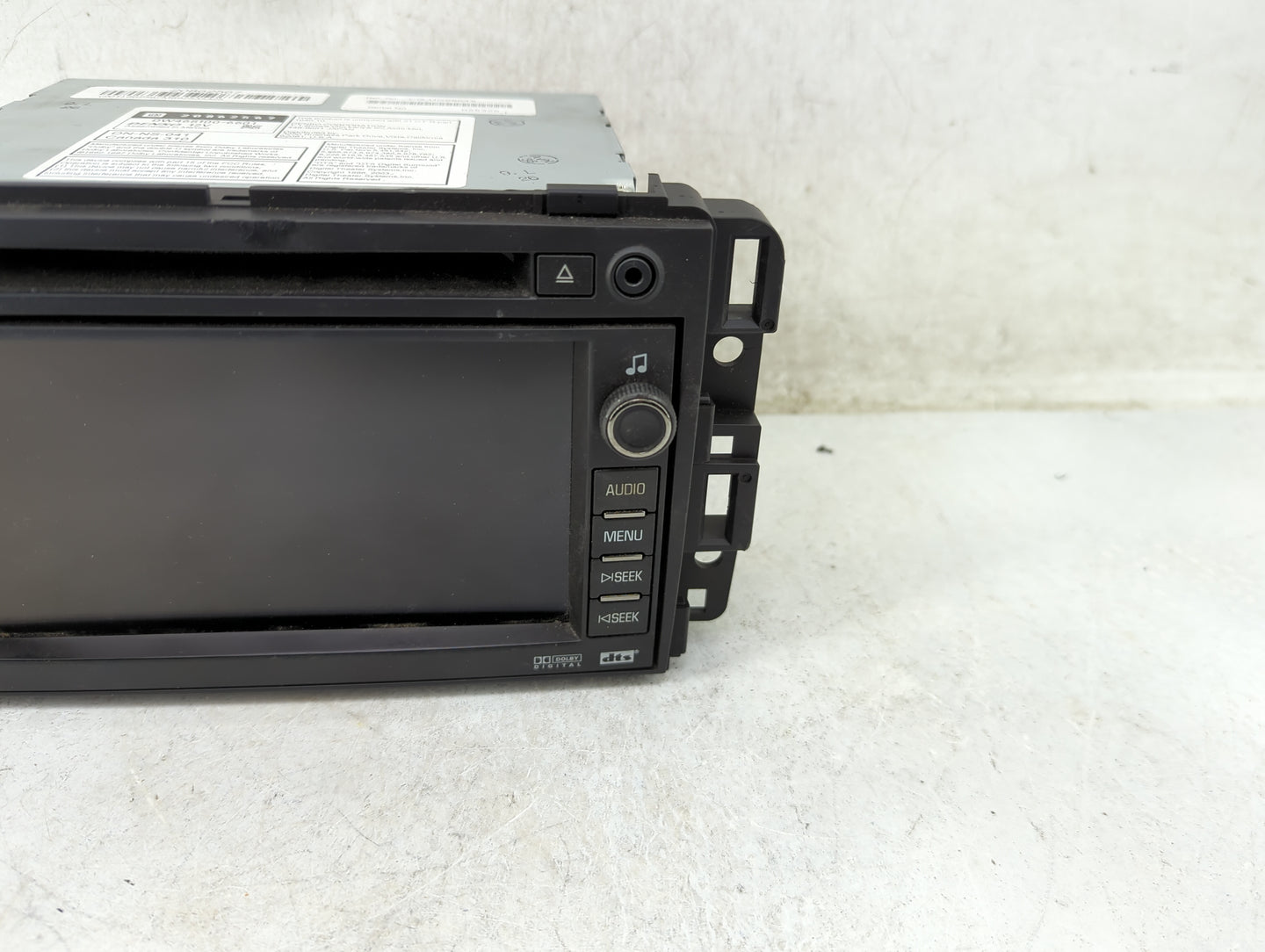 2009 Chevrolet Tahoe Radio AM FM Cd Player Receiver Replacement P/N:20862567 DW468100-6601 Fits OEM Used Auto Parts - Oemuse
