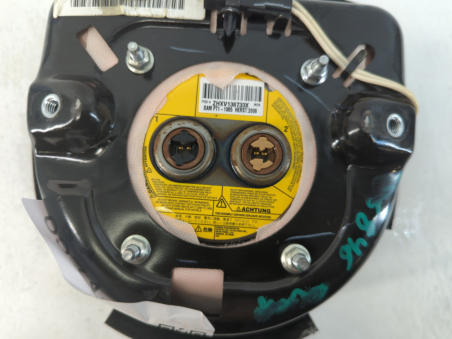 2008-2010 Chrysler 300 Air Bag Driver Left Steering Wheel Mounted P/N:BAM PT1-1085 Fits Fits 2008 2009 2010 OEM Used Auto Pa