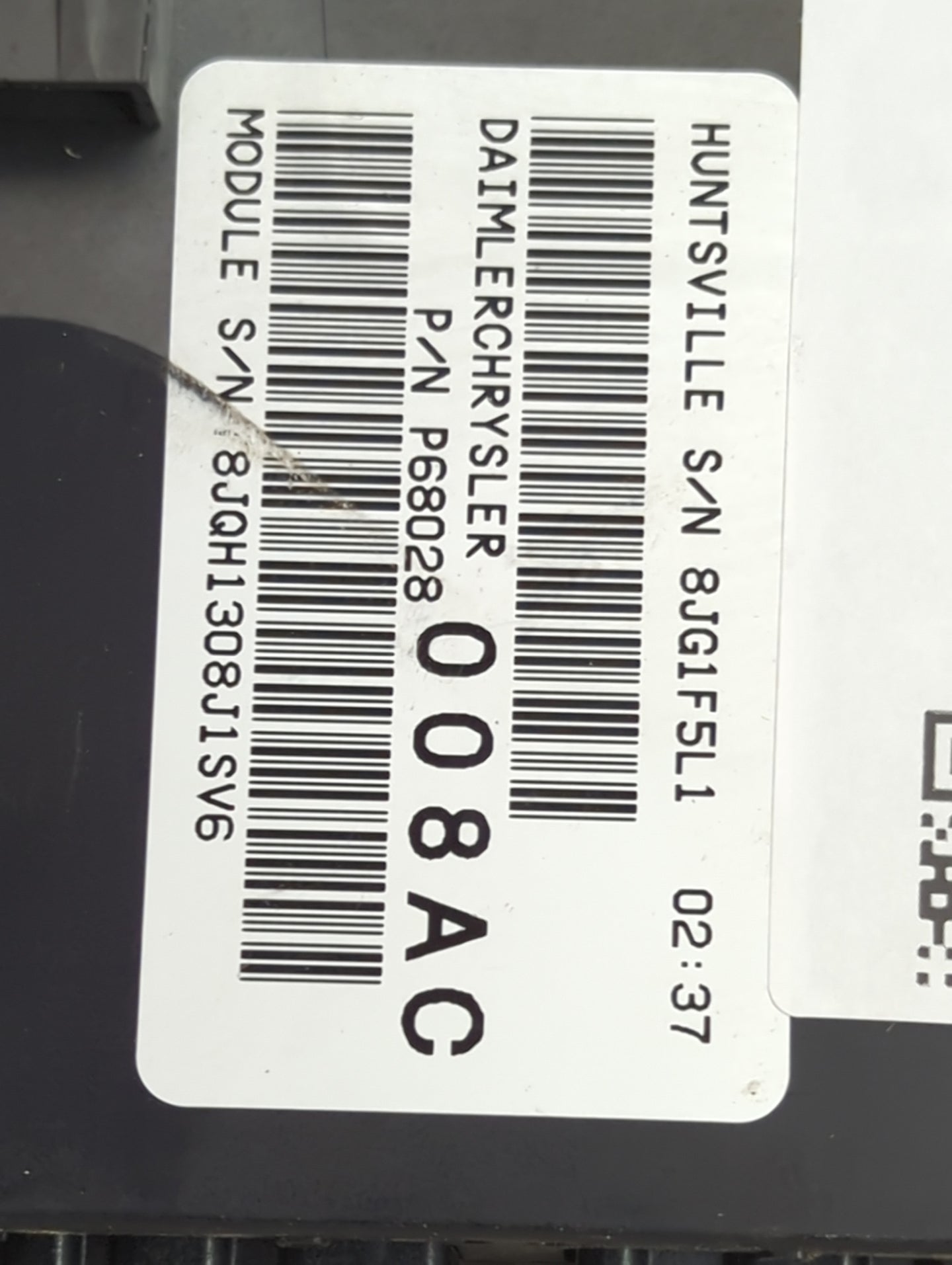 2008-2009 Chrysler Sebring Fusebox Fuse Box Relay Module Tipm - Oemusedautoparts1.com