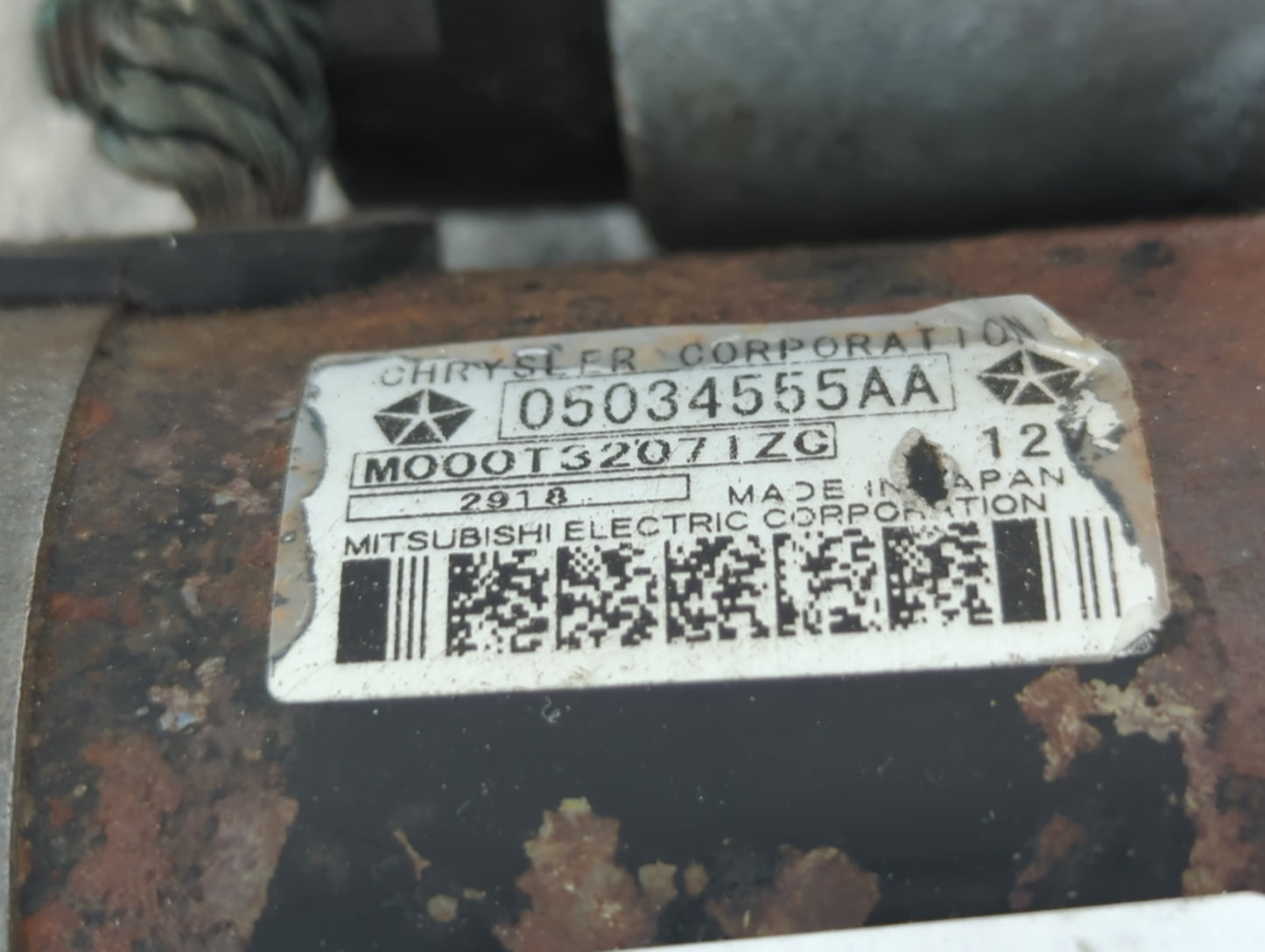 2007-2010 Chrysler Sebring Car Starter Motor Solenoid OEM P/N:M000T32071ZC 05034555AA Fits OEM Used Auto Parts - Oemusedauto