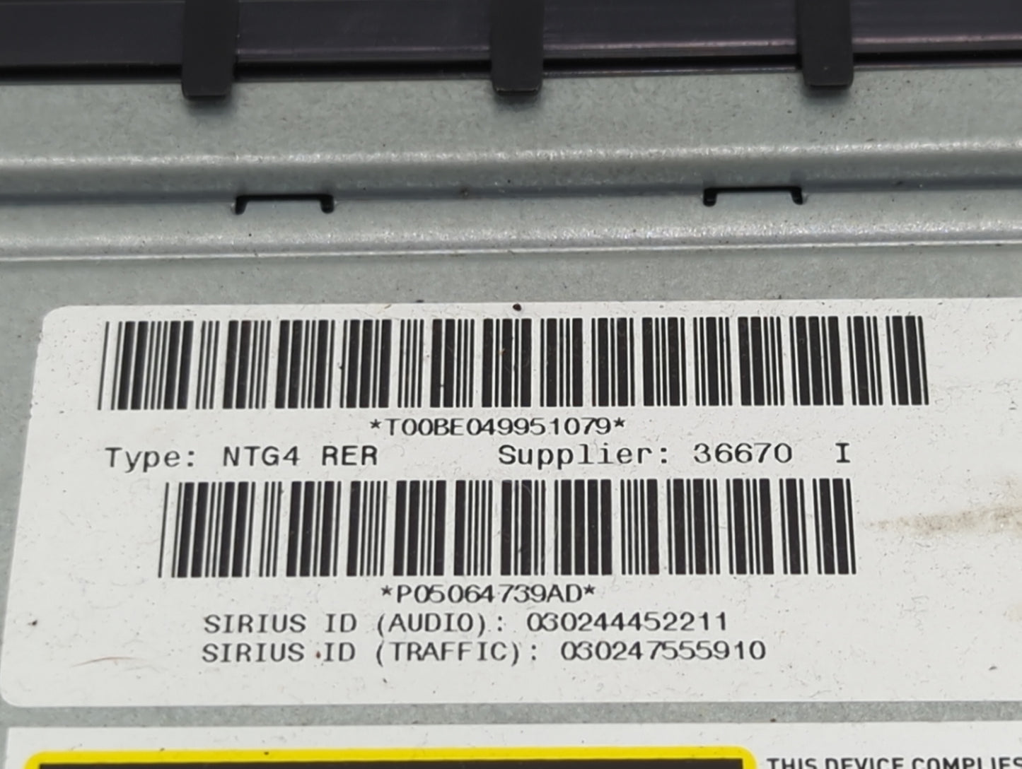 2009 Chrysler Town and Country Radio AM FM Cd Player Receiver Replacement P/N:P05064739AD T00BE049951079, NTG4 RER Fits Fits