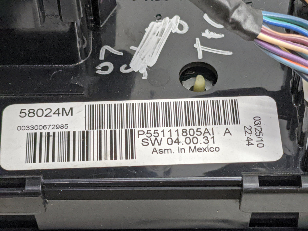 2009 Chrysler Town and Country Climate Control Module Temperature AC/Heater Replacement P/N:P55111805AI 58024M Fits Fits 200