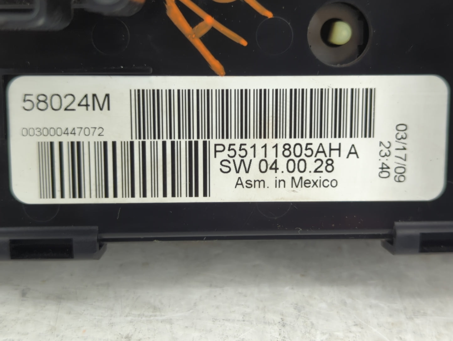 2008-2010 Chrysler Town & Country Climate Control Module Temperature AC/Heater Replacement P/N:P55111805AH Fits OEM Used Aut