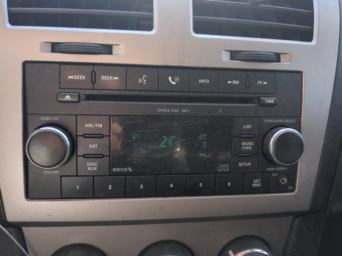 2009-2010 Dodge Avenger Radio AM FM Cd Player Receiver Replacement Fits Fits 2008 2009 2010 OEM Used Auto Parts - Oemusedaut