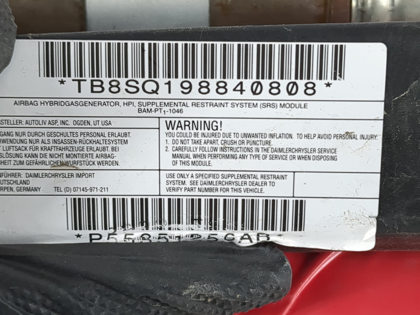 2007-2012 Dodge Caliber Passenger Curtain Air Bag Oem 1065770 - Oemusedautoparts1.com