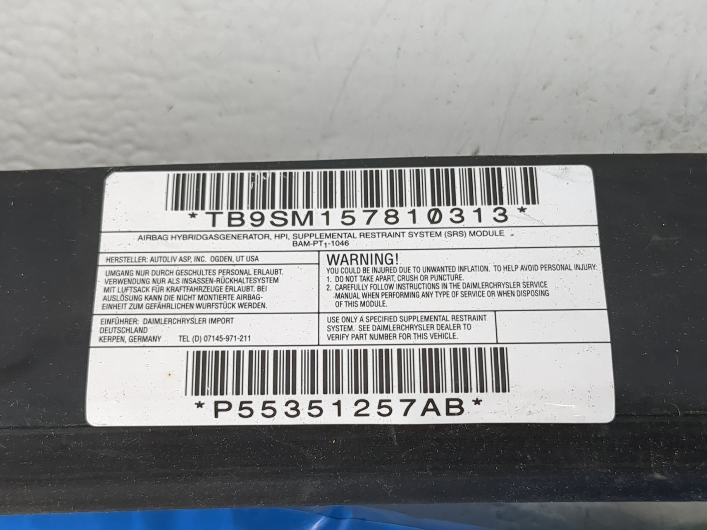 2007-2012 Dodge Caliber Passenger Curtain Air Bag Oem - Oemusedautoparts1.com