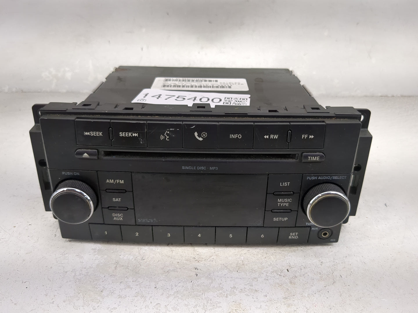2008-2009 Dodge Caliber Radio AM FM Cd Player Receiver Replacement P/N:P68021161AC Fits Fits 2008 2009 2010 OEM Used Auto Pa