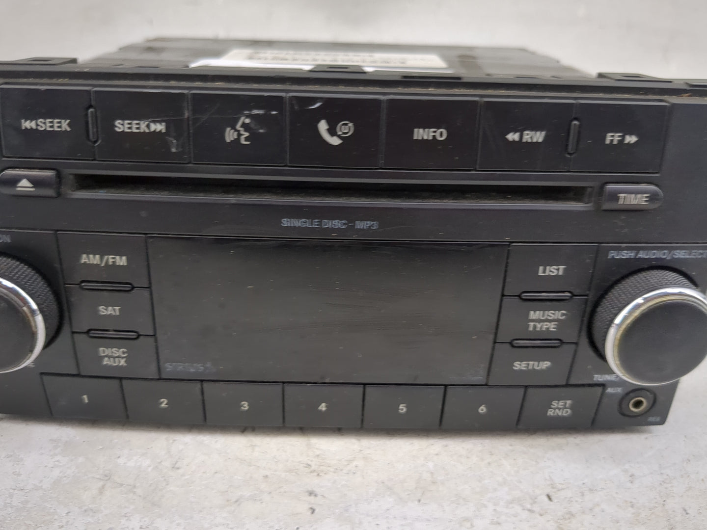 2008-2009 Dodge Caliber Radio AM FM Cd Player Receiver Replacement P/N:P68021161AC Fits Fits 2008 2009 2010 OEM Used Auto Pa