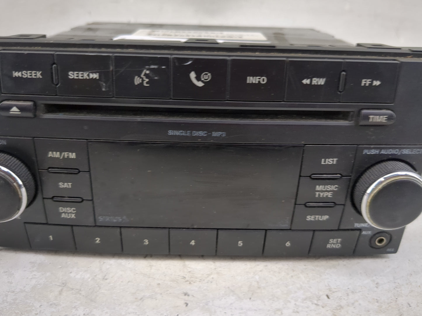 2008-2009 Dodge Caliber Radio AM FM Cd Player Receiver Replacement P/N:P68021161AC Fits Fits 2008 2009 2010 OEM Used Auto Pa